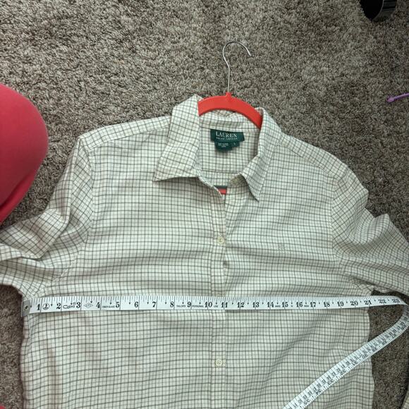 Lauren Ralph Lauren Women’s Cotton Flannel Plaid Checkered Button Up Shirt L - Picture 11 of 11